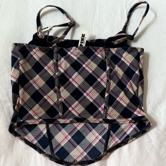 PINK Victoria's Secret Plaid Bra - Blue and Pink - Picture 2 of 3